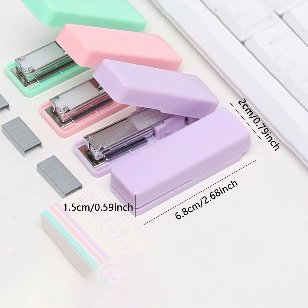Candy Color Small Stapler Metal Manual Binding Tool Portable Bookbinding Machine  School Office