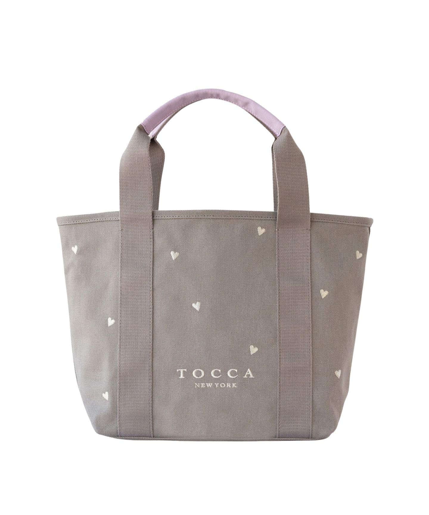 

[TOCCA] LUCKY SHOWER CANVASTOTE Canvas Tote Bag (Gray x Heart Pattern 2) - Available in Otona Hyakka Collaboration Colors (Online & Select Stores