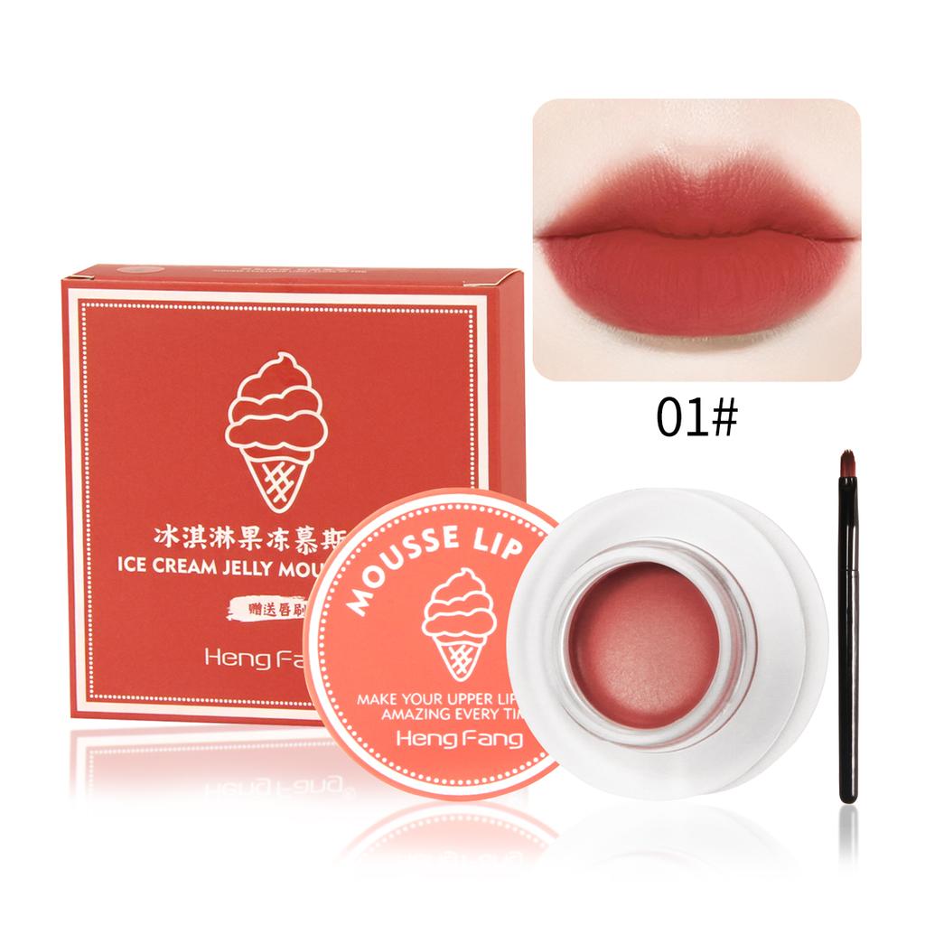 HengFang Jelly Mousse Waterproof Long-Lasting Mousse Lip Mud 1.8G