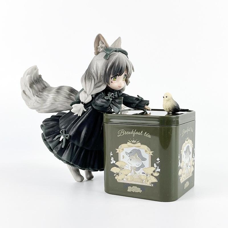Tea Party Cat Anime Figur Q Version Ribose Star Statue Actionfigur Sammlung Modell Ornamente Spielzeug Geschenke
