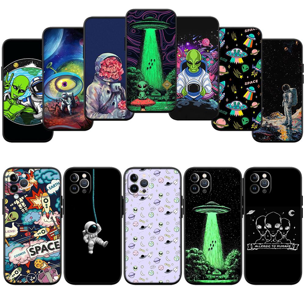 Astronaut Space Alien UFO New High-End Cover Phone Case for iPhone SE XS XR 17 16E 12 11 Pro Max Mini Air