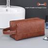 Travel Mens Toiletry Bag Pu Water Resistant Organizer For Business Trip
