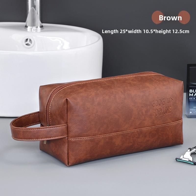 Travel Mens Toiletry Bag Pu Water Resistant Organizer For Business Trip