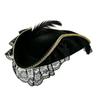 Sombrero de Pirata de Color Sólido Vintage para Cosplay, Sombrero Jack para Actuación en Escenario, Sombrero de Capitán, Sombrero para Fiesta de Disfraces, Sombrero Tricorne para Adultos, Carnaval