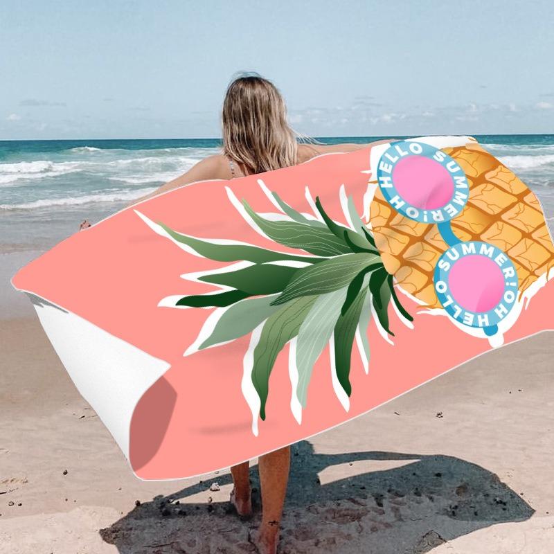Colorful Ethnic Print Beach Towel Oversized Polyester Travel Bath Towel Quick Dry Outdoor Camping Surf Swim Pool Summer Blanket