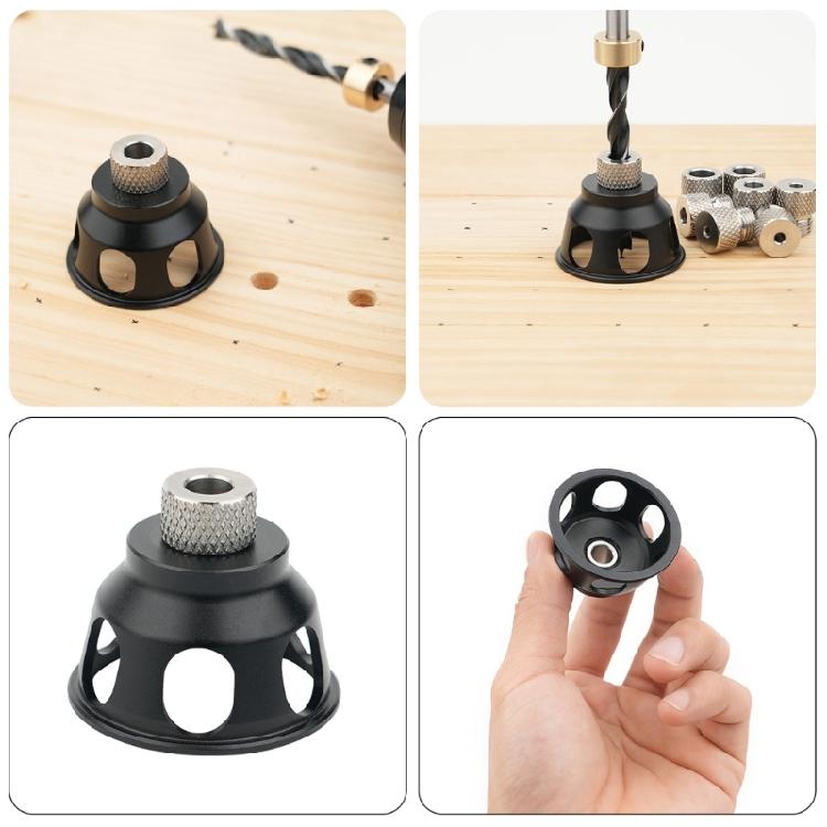 Aluminum Hole Puncher Locator Jig Centering Drill Guide 3-10mm Hinged Hole Opener Woodworking Tools Puncher Accessories
