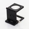 10x Table Pocket Magnifier Folding Scale Magnify With 2 Led Illuminate For Cloth Textile Fabrics Inspection