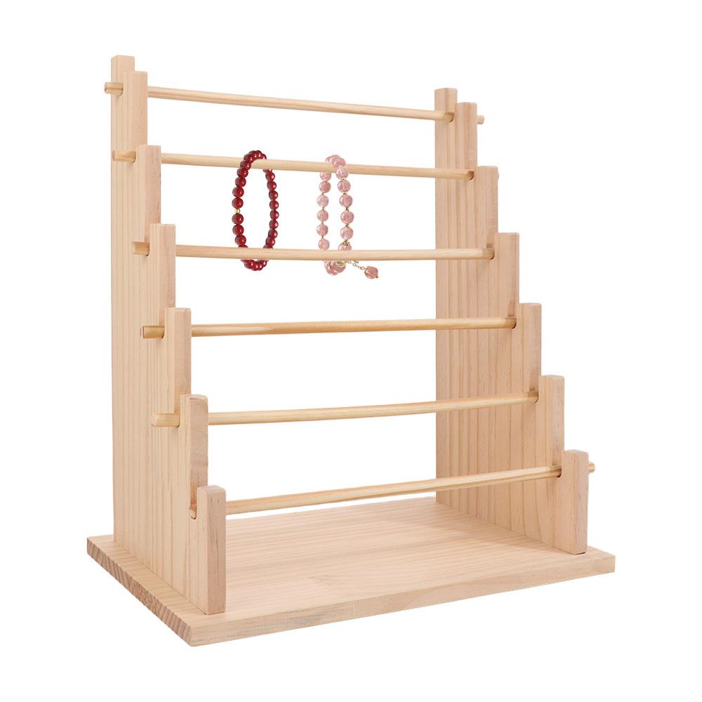 4/6 Tier Wooden Jewelry Display Stand Multi-functional Jewelry Display Rack  Bracelet