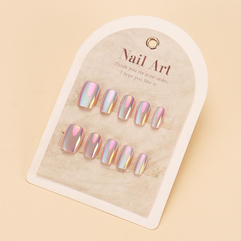 Verlaufende Bernstein-Goldfolie Abnehmbare Nagelsticker - Herbst/Winter-Kollektion