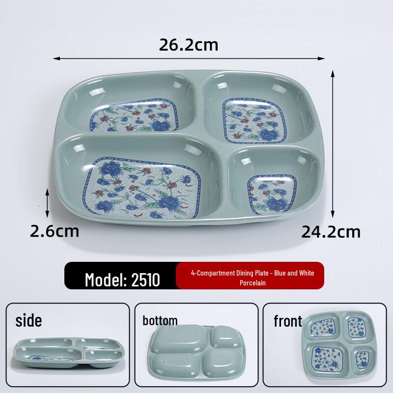 Chinese Style Melamine Divided Dinner Plate