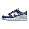 Nike Dunk Low Fashion Comfortable Shock Absorption Durable Low-Top Kids Skate Shoes Kids Sneaker White Navy-Blue IB7687-100