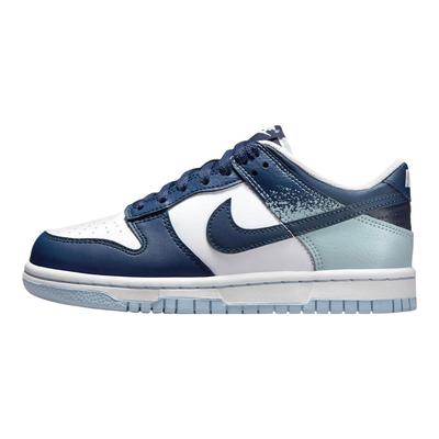 Dunk Low Moda Confortável Absorção de Choque Durável Cano Baixo Tênis de Skate Infantil Tênis Infantil Branco Azul Marinho IB7687-100