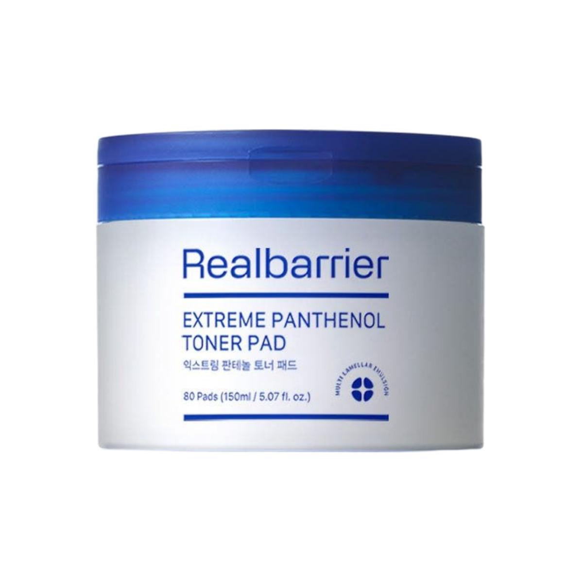 Real Barrier Extreme Panthenol Toner Pad 150ml/80 Sheets Strengthening Skin Barrier & Intense Hydration