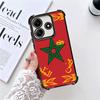 Morocco Flag Plating Phone Case For Xiaomi Redmi Note 14 15 Pro Plus 13 12 11 11S 11T 10 9S 9 5G Anti-Fall Airabag Cover