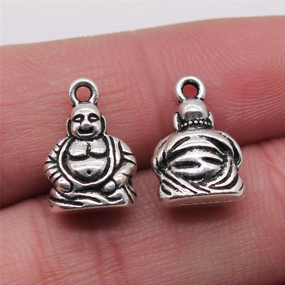 10pcs Charms Buddha Antique Silver Color Buddha Statue Pendant Charms Buddhism Buddha Charms For Jewelry Making