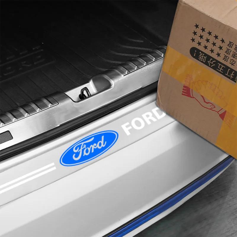 VCLG2 Car Threshold Protector Transparent Decorative Badge Sticker for Ford Mustang Kuga Fiesta MK7 Escort Explorer Focus Edge 2 4 MK2