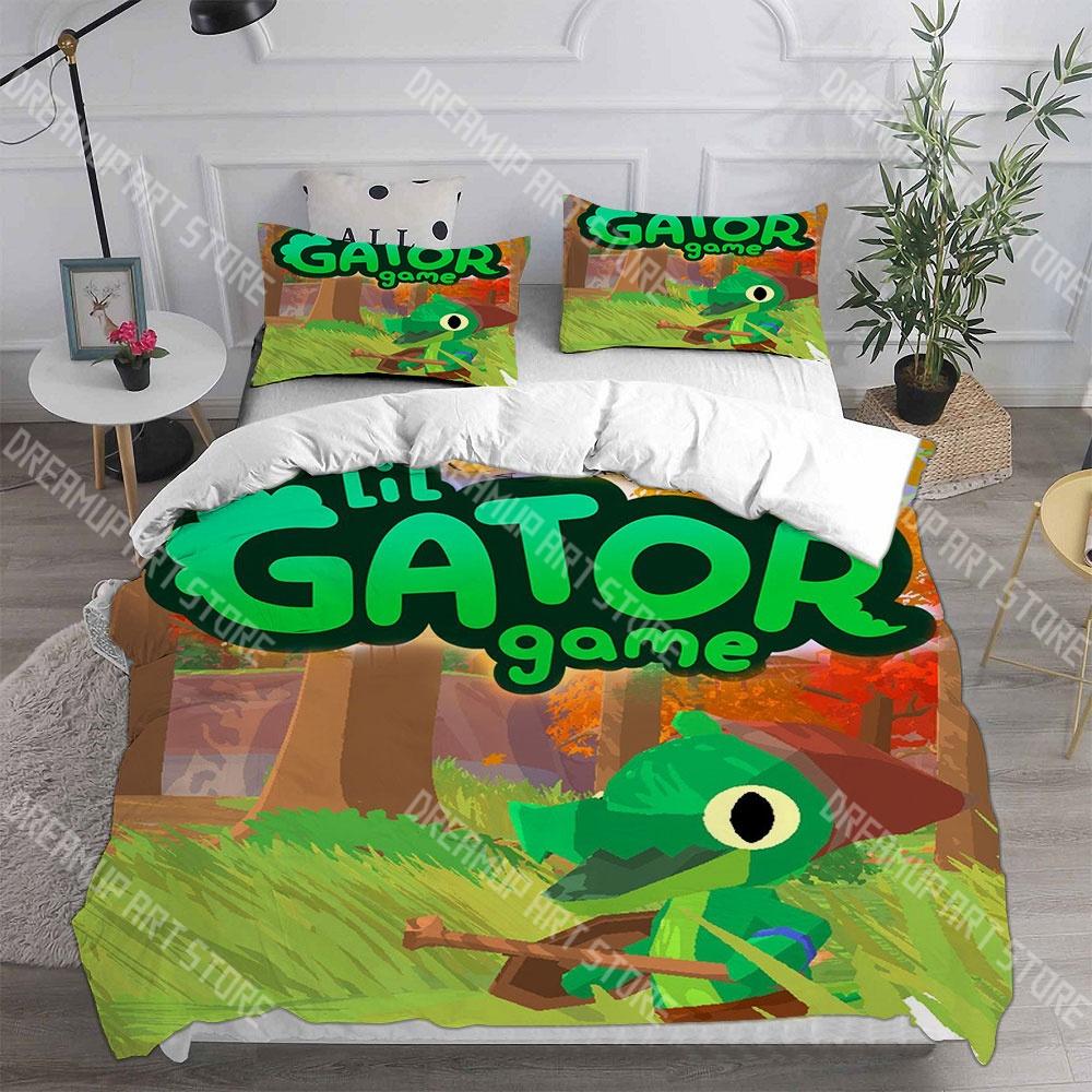 Fashion Lil Gator Game Bedding Set Single Twin Full Queen King Size Bed Set Kids Bedroom Duvetcover Sets Bed Sheet Set