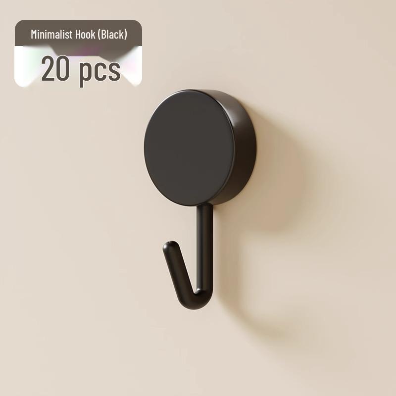 

Adhesive Heavy-Duty Hooks for Kitchen & Bathroom - Non-Marking, Punch-Free, Ideal for Bags & More Behind Doors