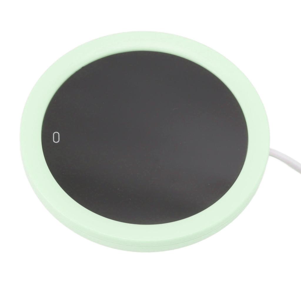 USB Coffee Mug Warmer Electric Gravity Switch 55 Celsius Degree Milk Heating Plate for Office Green