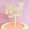 Acrylic Happy Easter Cake Topper Cartoon Rabbit Egg Pattern Easter Egg Bunny Decor Decorative Rabbit Cake Toppers