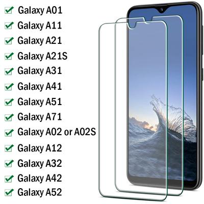 Herdet glass For Samsung Galaxy A02 A12 A22 A32 A42 A52 A72 Skjermbeskytter Galaxy A01 A21S A31 A41 A51 A71 Beskyttelsesfilm