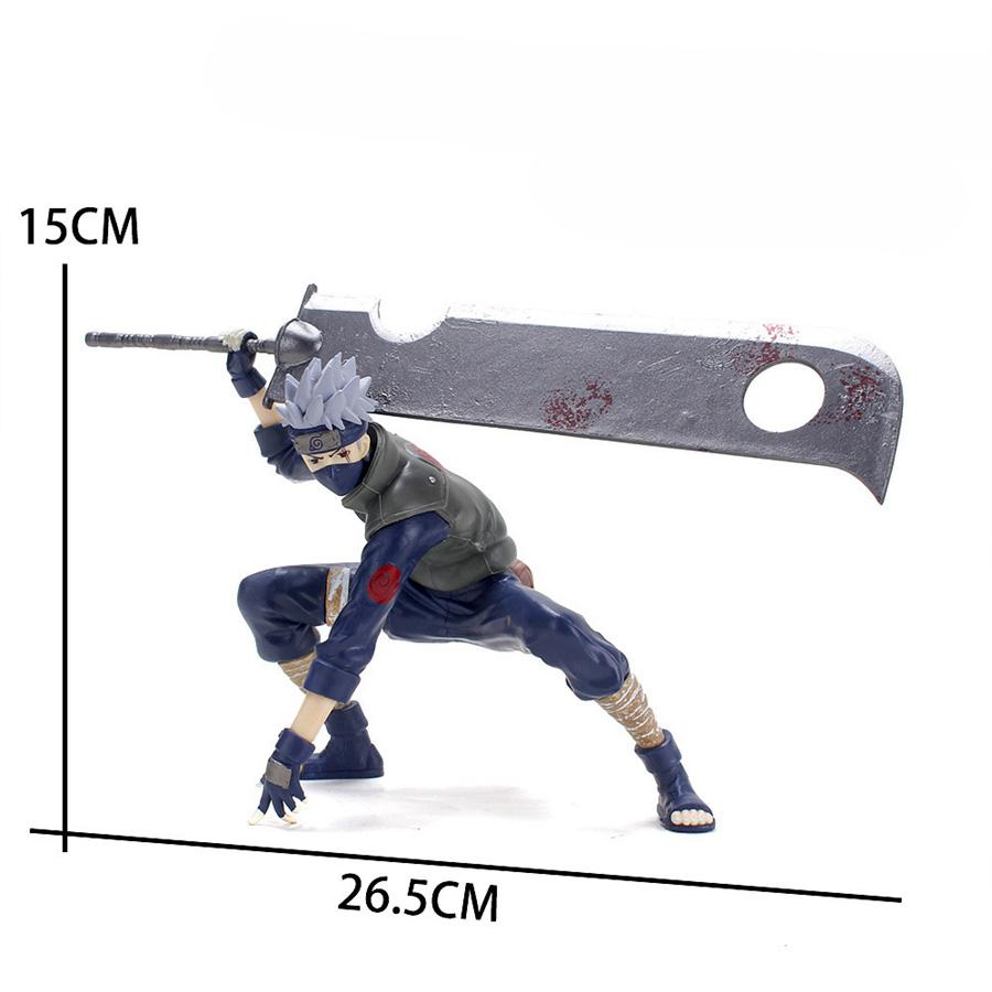

19cm Hot Cartoon Naruto Anime Model Hatake Kakashi Action Figure Dark Ninja Kakashi Figurine PVC Collection Model Doll Toys