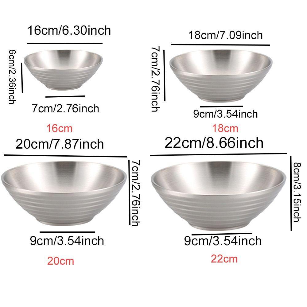 Heat Insulated Ramen Bowl Anti Fall Instant Noodles Bowl Smooth Double Layer Rice Bowl  Restaurant