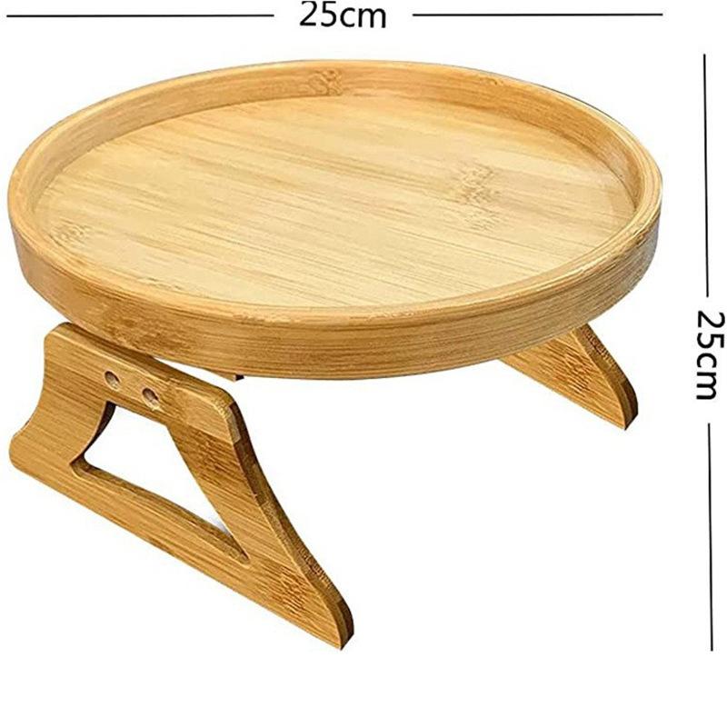 Cozy Sofa Armrest Tray Wooden Sofa Disc Foldable