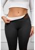 Damen Hohe Taille Fleecegefütterte Woll-Leggings - Warme Skinny Yoga-Hose für Herbst/Winter