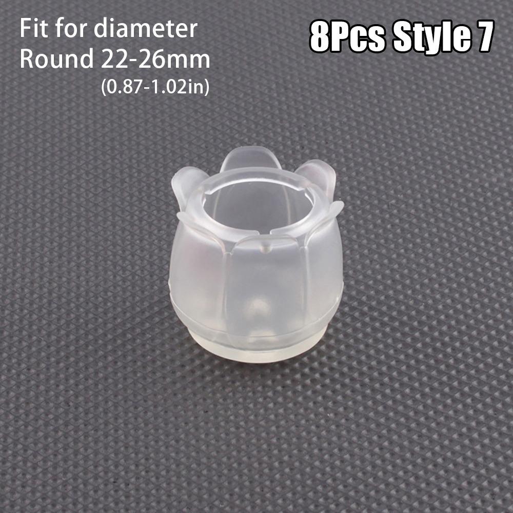 8 Stück Anti-Rutsch Tisch- und Stuhlbein-Kappen Verschleißfeste Möbelbeine Bodenschutz-Pads Verdickte PVC Transparente Beinabdeckungen