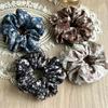 French Retro Floral Ponytail Holders For Women Aesthetic Oil Painting Flower Headbands Versatile Daily Hair Elastic