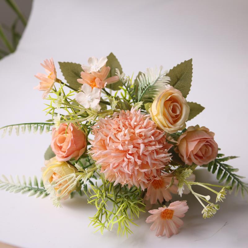 1 Stück Kunstblume Hochzeit Zuhause Schlafzimmer Dekoration Brautstrauß Hortensien Vase für Außen