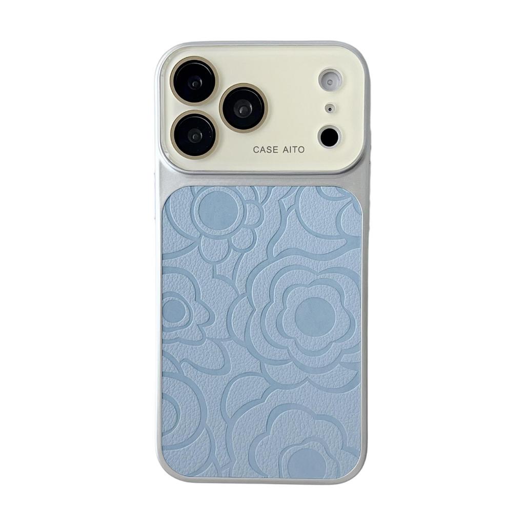 Elegant Floral Full-Coverage Window Case for iPhone 14-17 Pro Max