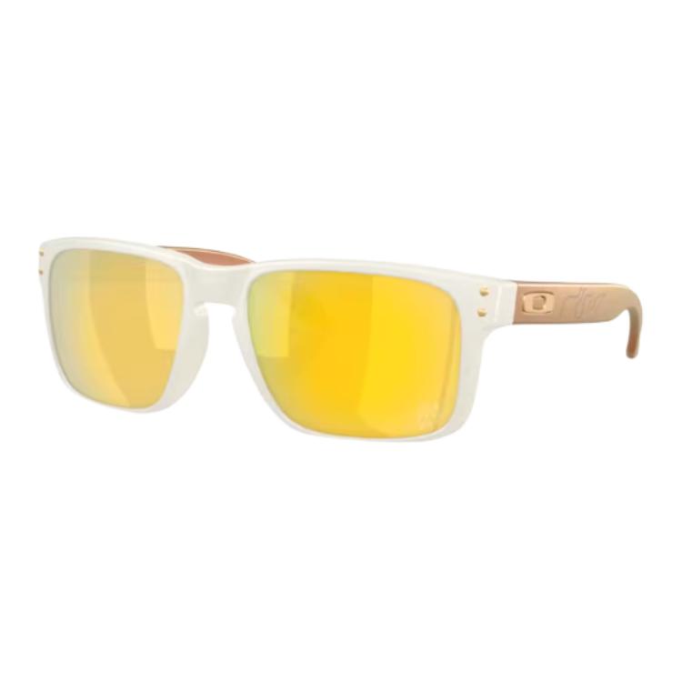 Oakley Серия 9244 Год Лошади Ограниченная Серия Повседневный Модный Дизайн Литьевое Формование Квадратные Солнцезащитные Очки Унисекс Белый Коричневый 0OO9244-85 F,White/Brown