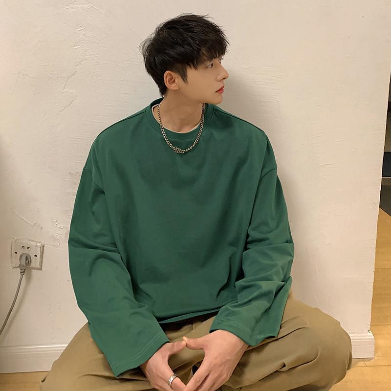 

Privathinker свободные мужские футболки с длинным рукавом качественный хлопок модная корейская одежда топы однотонные мужские футболки Harajuku 6XL