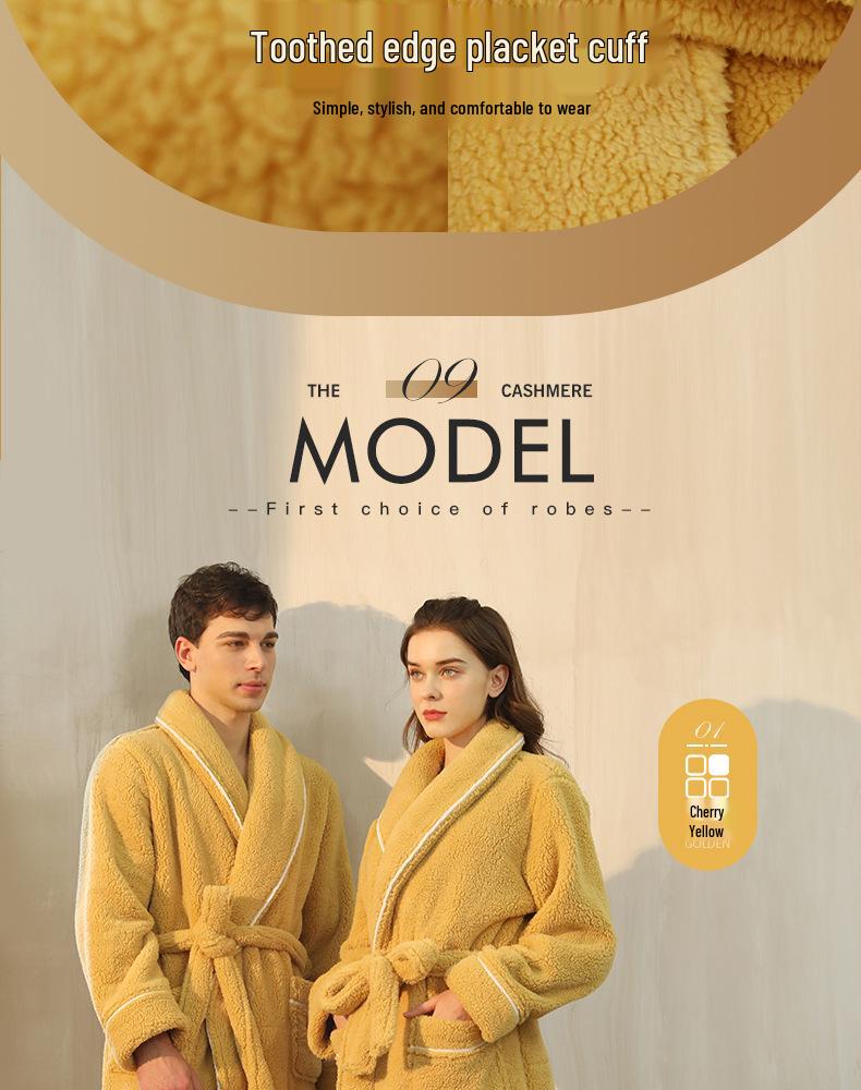 Mens & Womens Luxurious Extra Long Fleece Bathrobe - Thick, Plush, Plus Size Autumn/Winter Pajamas for Couples
