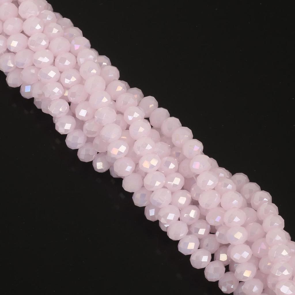 6mm Flat Glass Crystal Beads - DIY Plated Color Abacus Loose Beads for Accessories