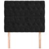 Tête de lit - Maison Exclusive - Velours noir - 90 x 7 x 118/128 cm réglable - Pieds bois stables