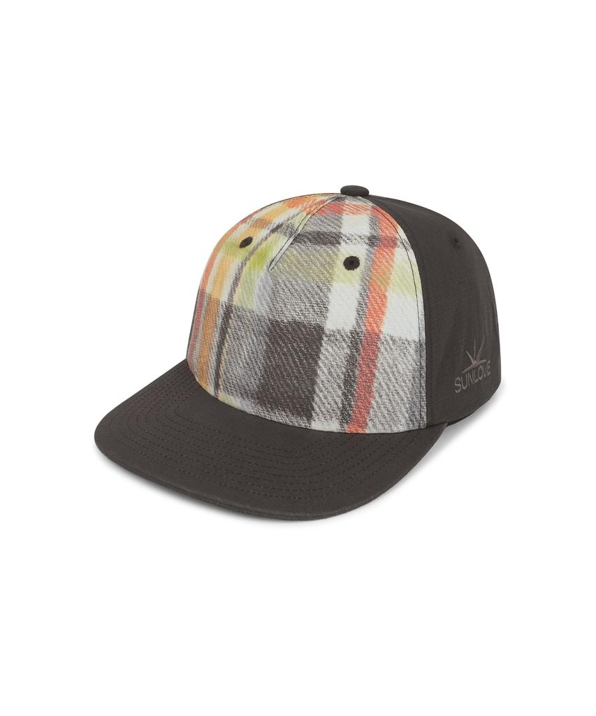 Sseonleobeutueo Plaid Trucker Cap Charcoal