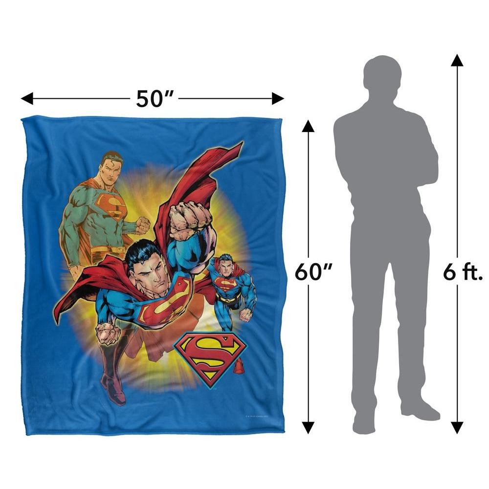 SUPERMAN Silky Collage Supersoft Blanket