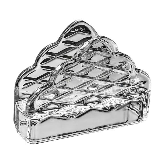 Tissue Holder, Crystal Glass Modern Style, Durable Scratch-Resistant Organizer, Dispenser for Restaurant Napkins Business