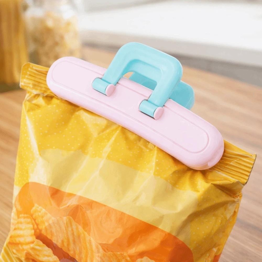 3 Stück Dopamin Lebensmittelverschluss-Clip Feuchtigkeitsbeständig Weit zu öffnen Luftdicht Lebensmittelclip Aufhängeloch Dekorative Lebensmittelaufbewahrungs-Clip