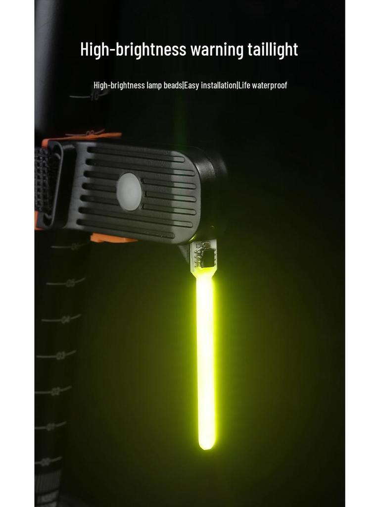 Lumină LED Reîncărcabilă USB pentru Ciclism Nocturn - Prindere cu Curea și Navigare Fluantă