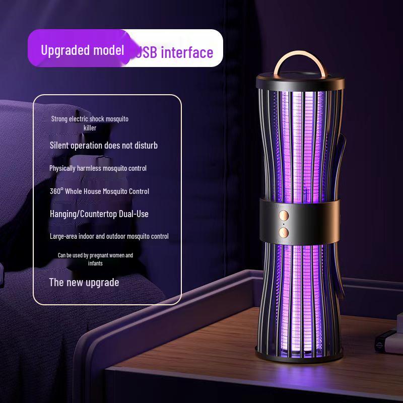 USB Rechargeable Mosquito Killer Lamp: Electric Shock, Portable Repellent for Outdoor and Indoor Use