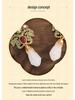Retro Magnolia Fairy Earrings: Enamel Cloisonné & White Jade Cheongsam Style