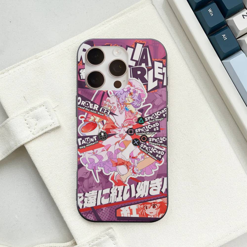 Classic Game Touhou Project For IPhone 17 16 15 11 12 13 14 Pro Max Plus Pro Corrugated Translucent Back Phone Cover