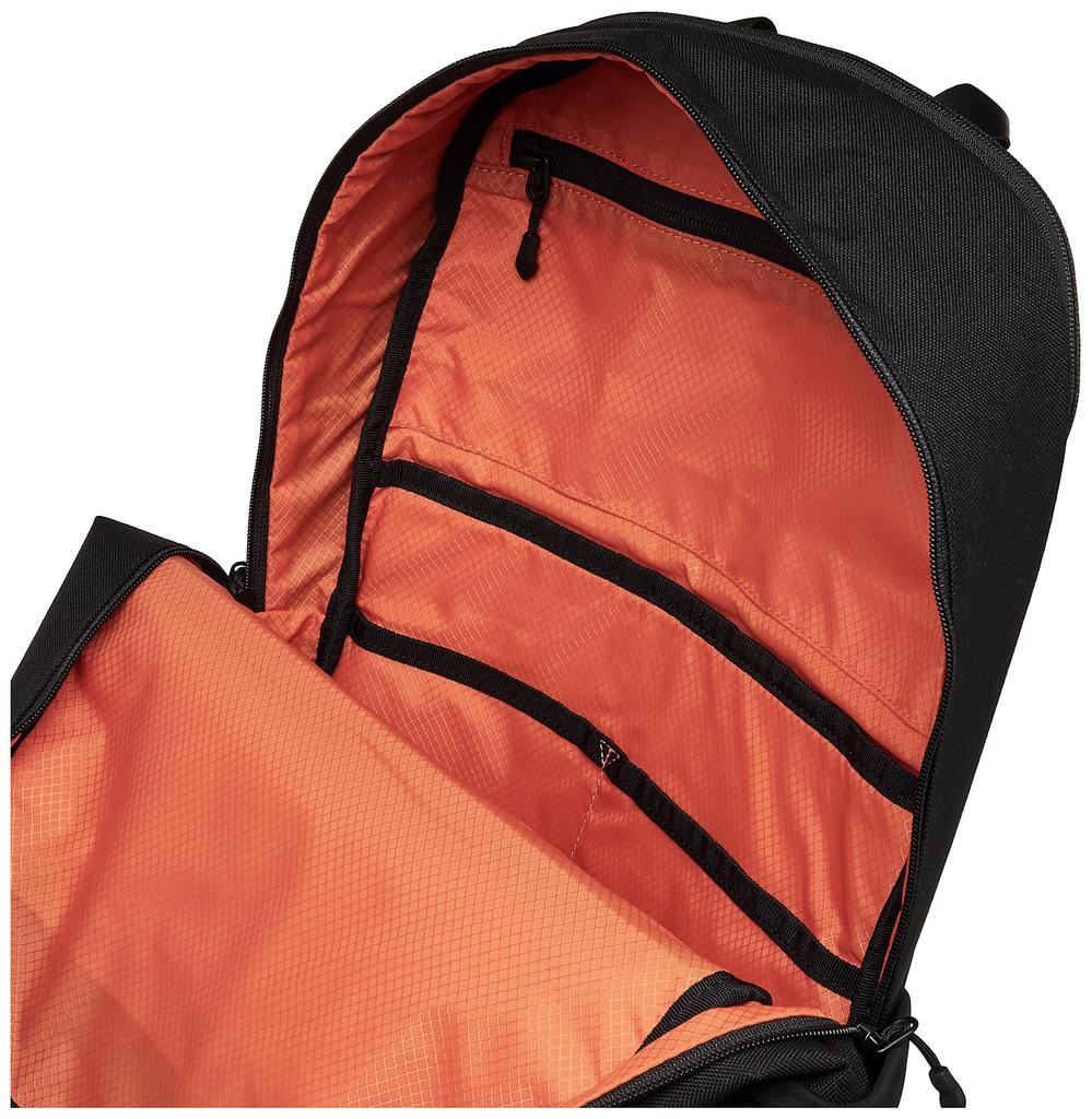 Backpack Unisex Large Capacity Backpack Cushion Casual Simple Visibility Nylon Standard Commuting to School Black One Size [BEAMS DESIGN] (L)