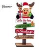 Holiday Mantle Decorations Christmas Table Decoration, Rustic Wooden Tabletop Sign, Vintage Farmhouse Decorative Indoor Party Decor Desktop Plaque for