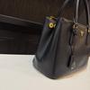 [Pre-Owned] Galleria Tote Bag With Triangle Metal Logo Hardware In Black - Excellent #SRKXMM