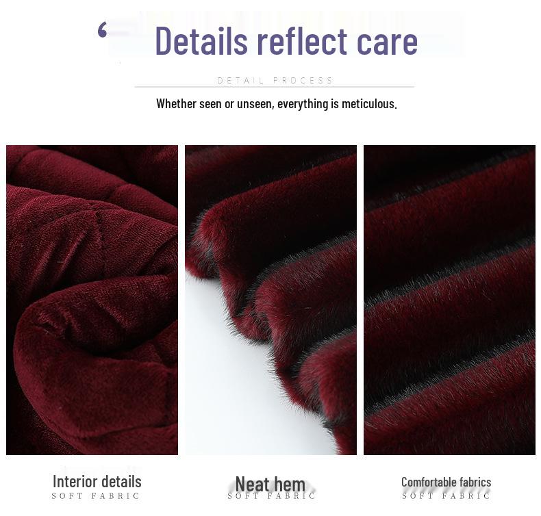 Faux Fur Coat for Women: Grandma Style, Thickened Winter Wear, Mink Velvet for Middle-Aged and Elderly
